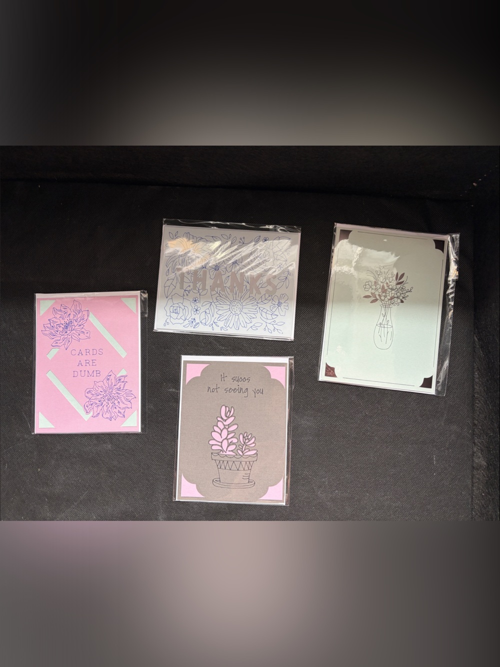 Home made Assorted Plant and Flowers greeting cards
